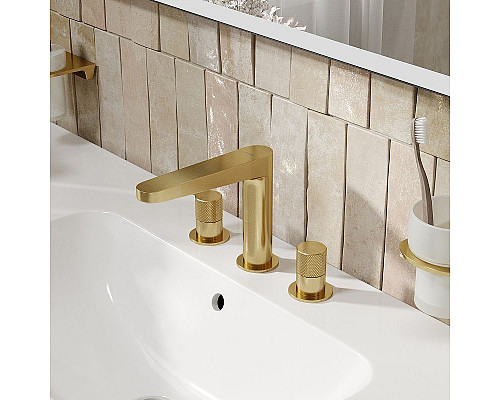 Купить Смеситель для раковины WasserKRAFT Schunter 8235 Золото матовое в магазине сантехники Santeh-Crystal.ru