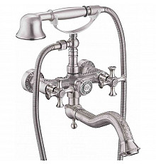 Смеситель для ванны ZorG Antic A7000W-SL универсальный Серебро