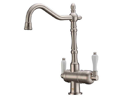 Приобрести Смеситель для кухни ZorG Clean Water ZR 326 YF NICKEL Никель в магазине сантехники Santeh-Crystal.ru
