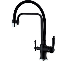 Смеситель для кухни ZorG Sanitary ZR 342-6 YF BLACK Чёрный