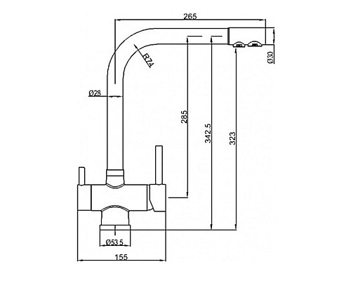 Заказать Смеситель для кухни ZorG Sanitary ZR 348 YF BLACK BRONZE Черный Бронза в магазине сантехники Santeh-Crystal.ru