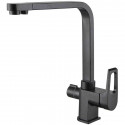 Смеситель для кухни ZorG Sanitary ZR334YF Черный металлик