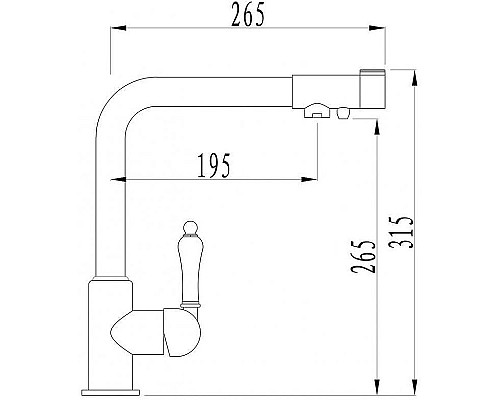 Купить Смеситель для кухни ZorG Sanitary ZR320YF-33 Хром в магазине сантехники Santeh-Crystal.ru