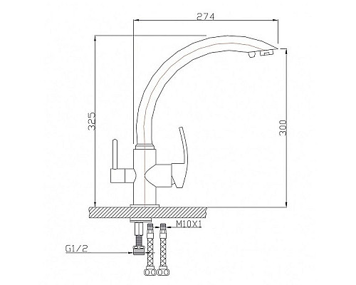 Купить Смеситель для кухни ZorG Sanitary ZR314YF Хром в магазине сантехники Santeh-Crystal.ru