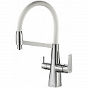 Смеситель для кухни ZorG Steel Hammer SH818-8CR Хром Белый Смеситель для кухни ZorG Steel Hammer SH818-8CR Хром Белый