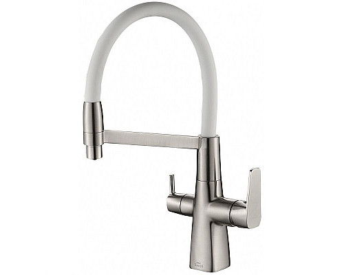 Santeh-Crystal.ru: Смеситель для кухни ZorG Steel Hammer SH818-8SATIN Сатин Белый Заказать Смеситель для кухни ZorG Steel Hammer SH818-8SATIN Сатин Белый в магазине сантехники Santeh-Crystal.ru