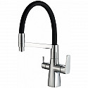 Смеситель для кухни ZorG Steel Hammer SH818-6CR Хром Черный Смеситель для кухни ZorG Steel Hammer SH818-6CR Хром Черный