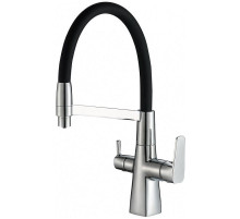 Смеситель для кухни ZorG Steel Hammer SH818-6CR Хром Черный