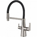 Смеситель для кухни ZorG Steel Hammer SH818-6SATIN Сатин Черный Смеситель для кухни ZorG Steel Hammer SH818-6SATIN Сатин Черный