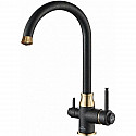 Смеситель для кухни ZorG Steel Hammer SH763BLACKBR Черный Смеситель для кухни ZorG Steel Hammer SH763BLACKBR Черный