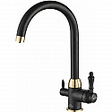 Смеситель для кухни ZorG Steel Hammer SH723BLACKBR Черный Смеситель для кухни ZorG Steel Hammer SH723BLACKBR Черный