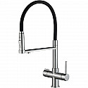 Смеситель для кухни ZorG Steel Hammer SH 2003 CR Хром Черный Смеситель для кухни ZorG Steel Hammer SH 2003 CR Хром Черный