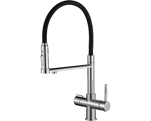 Santeh-Crystal.ru: Смеситель для кухни ZorG Steel Hammer SH 2003 CR Хром Черный Купить Смеситель для кухни ZorG Steel Hammer SH 2003 CR Хром Черный в магазине сантехники Santeh-Crystal.ru