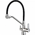 Смеситель для кухни ZorG Steel Hammer SH 903-6 CR Хром Черный Смеситель для кухни ZorG Steel Hammer SH 903-6 CR Хром Черный