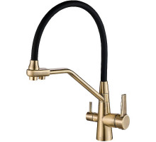 Смеситель для кухни ZorG Steel Hammer SH 903-6 BRONZE Бронза Черный