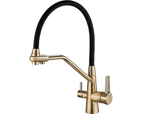 Приобрести Смеситель для кухни ZorG Steel Hammer SH 903-6 BRONZE Бронза Черный в магазине сантехники Santeh-Crystal.ru