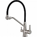 Смеситель для кухни ZorG Steel Hammer SH 903-6 SATIN Сатин Черный Смеситель для кухни ZorG Steel Hammer SH 903-6 SATIN Сатин Черный