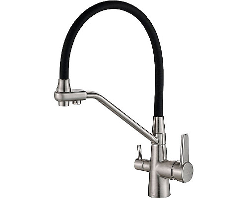 Santeh-Crystal.ru: Смеситель для кухни ZorG Steel Hammer SH 903-6 SATIN Сатин Черный Заказать Смеситель для кухни ZorG Steel Hammer SH 903-6 SATIN Сатин Черный в магазине сантехники Santeh-Crystal.ru