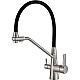 Заказать Смеситель для кухни ZorG Steel Hammer SH 903-6 SATIN Сатин Черный в магазине сантехники Santeh-Crystal.ru
