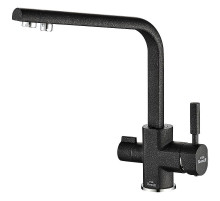 Смеситель для кухни ZorG Steel Hammer SH 909 BLACK CR Черный матовый