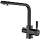 Заказать Смеситель для кухни ZorG Steel Hammer SH 909 BLACK BR Черный матовый в магазине сантехники Santeh-Crystal.ru