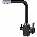 Смеситель для кухни ZorG Steel Hammer SH 805 BLACK CR Черный матовый Хром Смеситель для кухни ZorG Steel Hammer SH 805 BLACK CR Черный матовый Хром