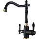 Купить Смеситель для кухни ZorG Steel Hammer SH 812 BLACK BR Черный матовый Бронза в магазине сантехники Santeh-Crystal.ru