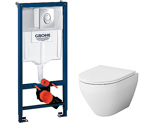 Santeh-Crystal.ru: Комплект унитаза AM.PM Spirit FlashClean C701700WH + C707857WH с инсталляцией Grohe Rapid SL 38721001 с сиденьем Микролифт и клавишей смыва Хром Купить Комплект унитаза AM.PM Spirit FlashClean C701700WH + C707857WH с инсталляцией Grohe Rapid SL 38721001 с сиденьем Микролифт и клавишей смыва Хром в магазине сантехники Santeh-Crystal.ru
