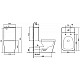 Унитаз компакт Abber Rechteck AC1210TMB Черный матовый с бачком и сиденьем Микролифт