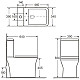Заказать Унитаз компакт Aquanet Cube 2-C Rimless 240208 без бачка с сиденьем Микролифт в магазине сантехники Santeh-Crystal.ru