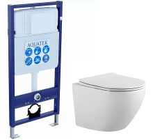 Комплект унитаза с инсталляцией Aquatek Set Aquatek Европа с сиденьем Микролифт