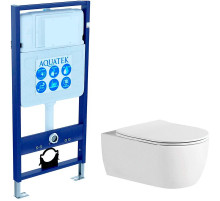 Комплект унитаза с инсталляцией Aquatek Set Aquatek Европа New с сиденьем Микролифт