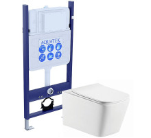 Комплект унитаза с инсталляцией Aquatek Либра New SET AQUATEK ЛИБРА N-14 с сиденьем Микролифт