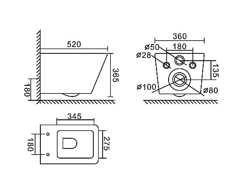 Приобрести Унитаз BelBagno Ardente-C BB3202CHR-MB подвесной без сиденья в магазине сантехники Santeh-Crystal.ru