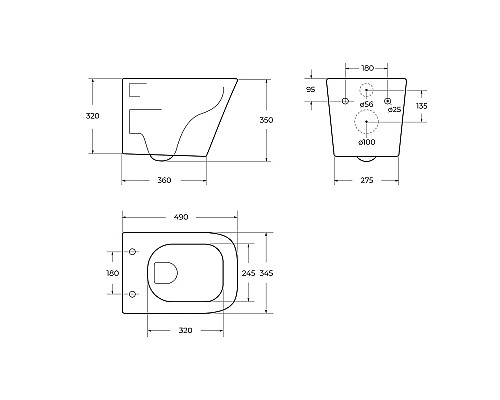 Унитаз BelBagno Ardente-Tor BB520CH-TOR подвесной без сиденья