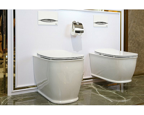 Унитаз BelBagno Prado BB10150CH/BB10150SC подвесной с сиденьем Микролифт Унитаз BelBagno Prado BB10150CH/BB10150SC подвесной с сиденьем Микролифт
