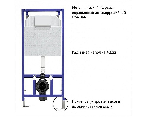 Заказать Комплект унитаза BelBagno Uno BB3105CHR/SC с инсталляцией Berges Wasserhaus Novum L5 040215 с сиденьем Микролифт и Черной матовой клавишей смыва в магазине сантехники Santeh-Crystal.ru