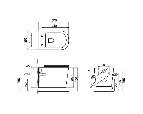 Унитаз BelBagno Veneto BB132CHR/BB132SC подвесной с сиденьем Микролифт