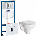 Комплект унитаза Berges Gamma 081105 с инсталляцией Grohe Rapid SL 38775001 с сиденьем Микролифт и клавишей смыва Хром Комплект унитаза Berges Gamma 081105 с инсталляцией Grohe Rapid SL 38775001 с сиденьем Микролифт и клавишей смыва Хром