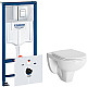 Купить Комплект унитаза Berges Gamma 081105 с инсталляцией Grohe Rapid SL 38775001 с сиденьем Микролифт и клавишей смыва Хром в магазине сантехники Santeh-Crystal.ru