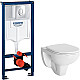 Купить Комплект унитаза Berges Gamma 081105 с инсталляцией Grohe Rapid SL 38721001 с сиденьем Микролифт и клавишей смыва Хром в магазине сантехники Santeh-Crystal.ru