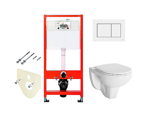 Приобрести Комплект унитаза Berges Gamma 081105 с инсталляцией Tece Base 9400413 с сиденьем Микролифт и Белой клавишей смыва в магазине сантехники Santeh-Crystal.ru