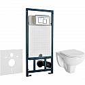 Комплект унитаза Berges Gamma 081105 с сиденьем Микролифт и инсталляцией WeltWasser WW Marberg 507 10000005949+10000005953 с клавишей смыва Хром глянцевый Комплект унитаза Berges Gamma 081105 с сиденьем Микролифт и инсталляцией WeltWasser WW Marberg 507 10000005949+10000005953 с клавишей смыва Хром глянцевый
