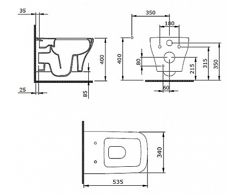 Купить Унитаз Berges Strati 082132 подвесной с сиденьем Микролифт в магазине сантехники Santeh-Crystal.ru