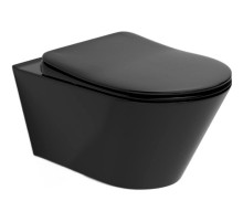 Унитаз Boheme Avva 972-B подвесной Черный матовый без сиденья