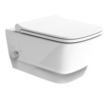 Унитаз биде Boheme Bello 971-2-W подвесной Белый глянец без сиденья