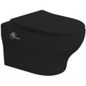 Унитаз подвесной Boheme Fiore 978-SET-2-B цвет Черный матовый с сиденьем Микролифт