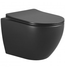 Унитаз подвесной Boheme Nero 961 Черный с сиденьем Микролифт