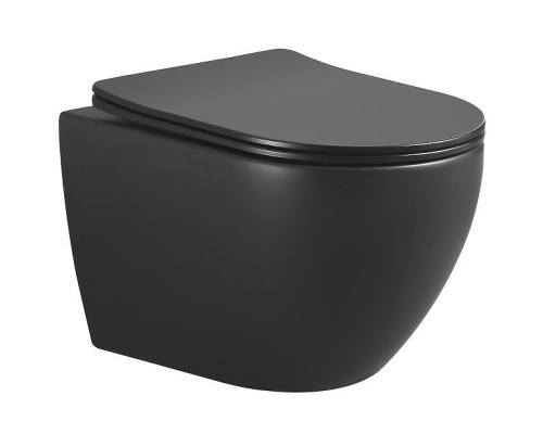 Унитаз подвесной Boheme Nero 961 Черный с сиденьем Микролифт