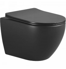 Унитаз подвесной Boheme Nero 961/2 Черный матовый без сиденья